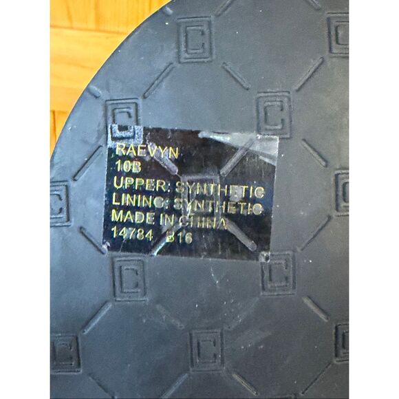 Chaps Raevyn Black Cork T-Strap Wedge Heel Sandal Size 10B - Picture 8 of 8